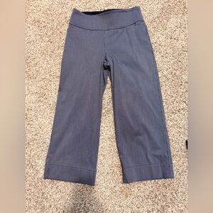 Women's Stretch Wide-Leg Crop Pants in Slate Blue